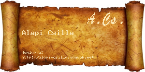 Alapi Csilla névjegykártya